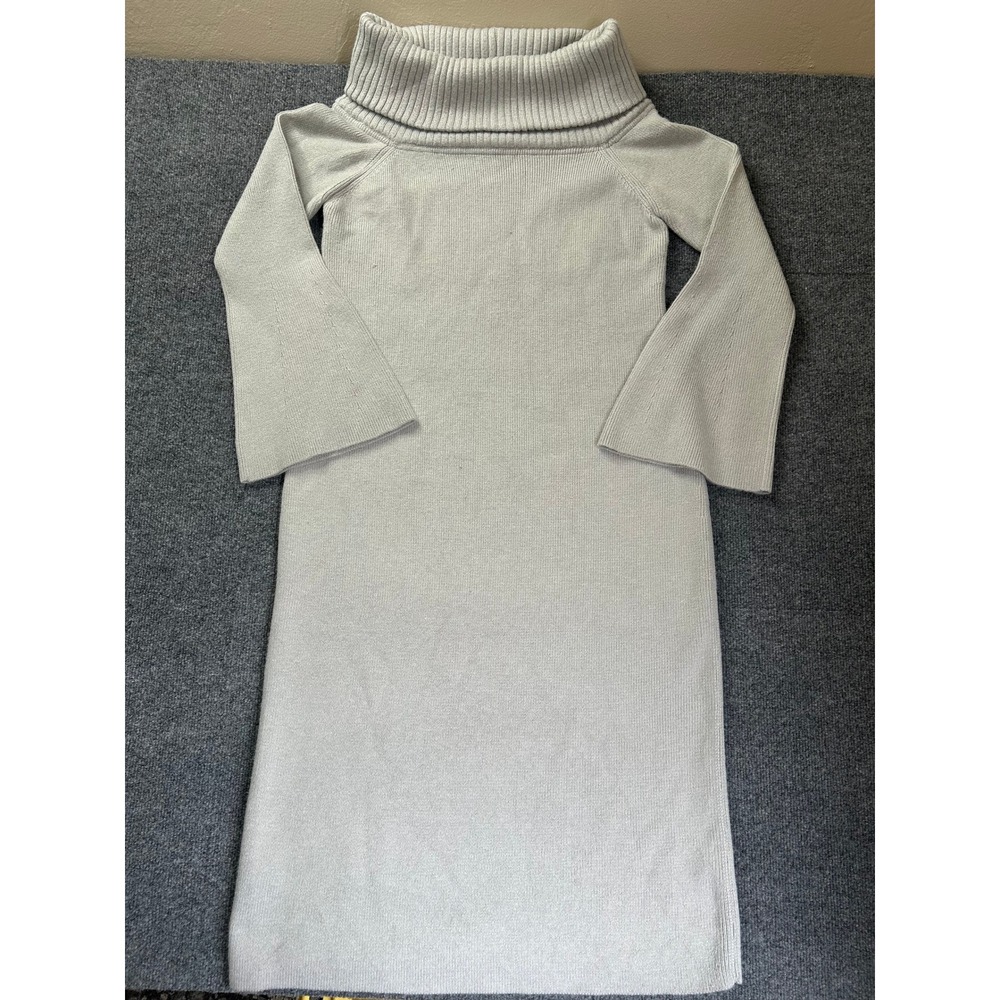 Modern Citizen Sweater Dress Womens XL Gray Cowl Neck Bell Sleeve Ribbed